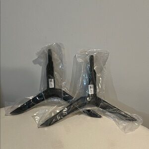 Black TV Stand Base Set